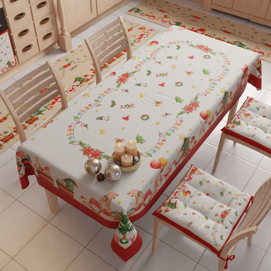 Tapis de cuisine antidérapant de Noël, couloir de cuisine lavable, gnome