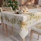Tovaglia Natalizia, Tovaglia da tavola Antimacchia, Copritavolo da Cucina Xmas Gold