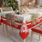Christmas Tablecloth, Stain Resistant Tablecloth, Teddy Bear Kitchen Table Cover
