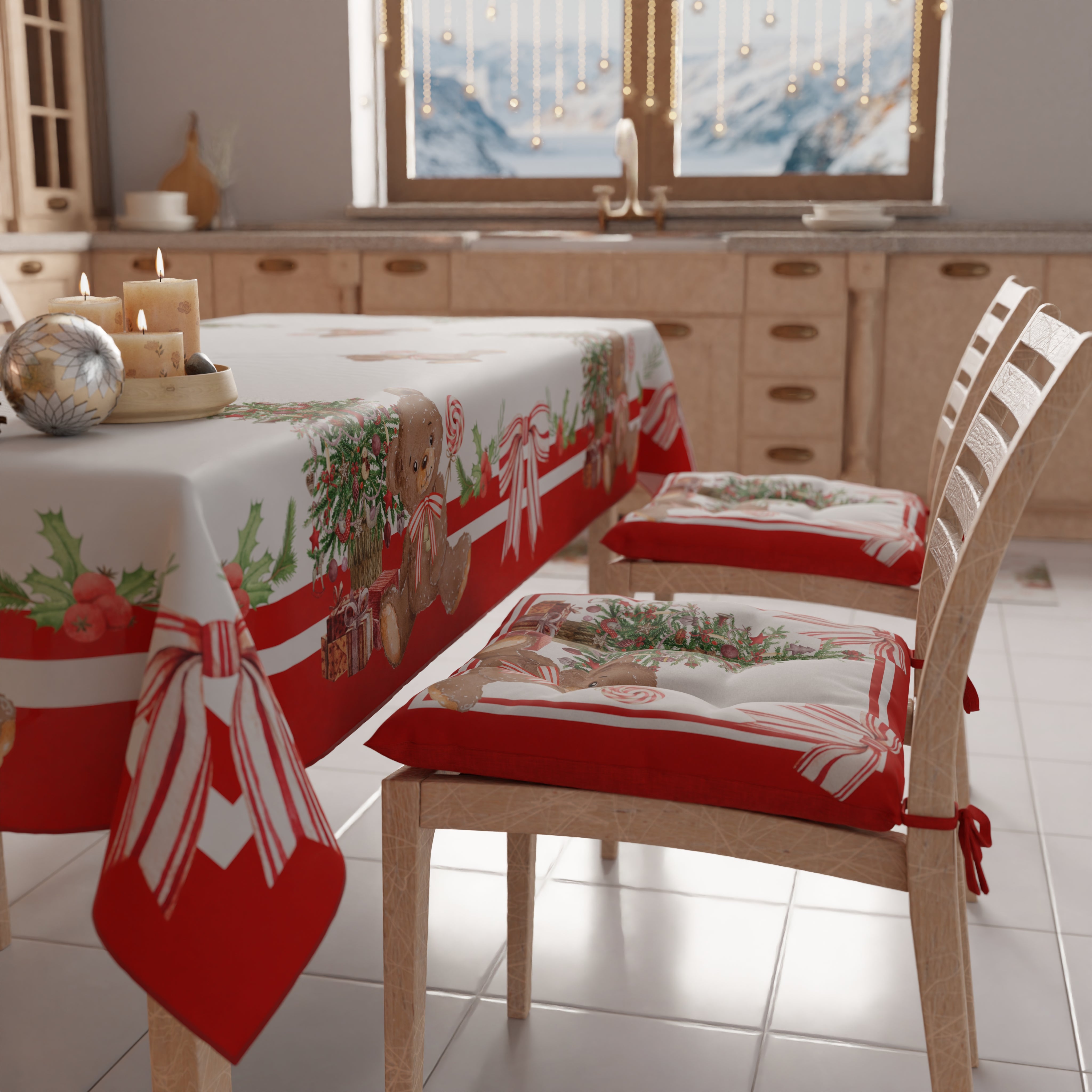 Christmas chair cushions best sale