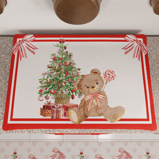 Couverture de poêle de Noël couvre-feu de cuisine en impression numérique d'ours