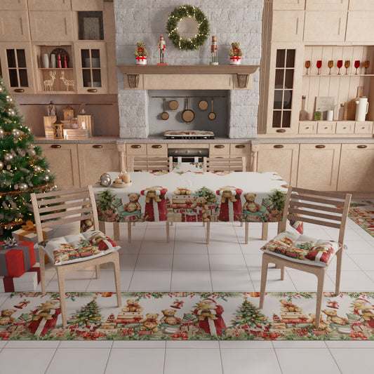 Tovaglia Natalizia, Tovaglia da tavola Antimacchia, Copritavolo da Cucina Sweet Santa