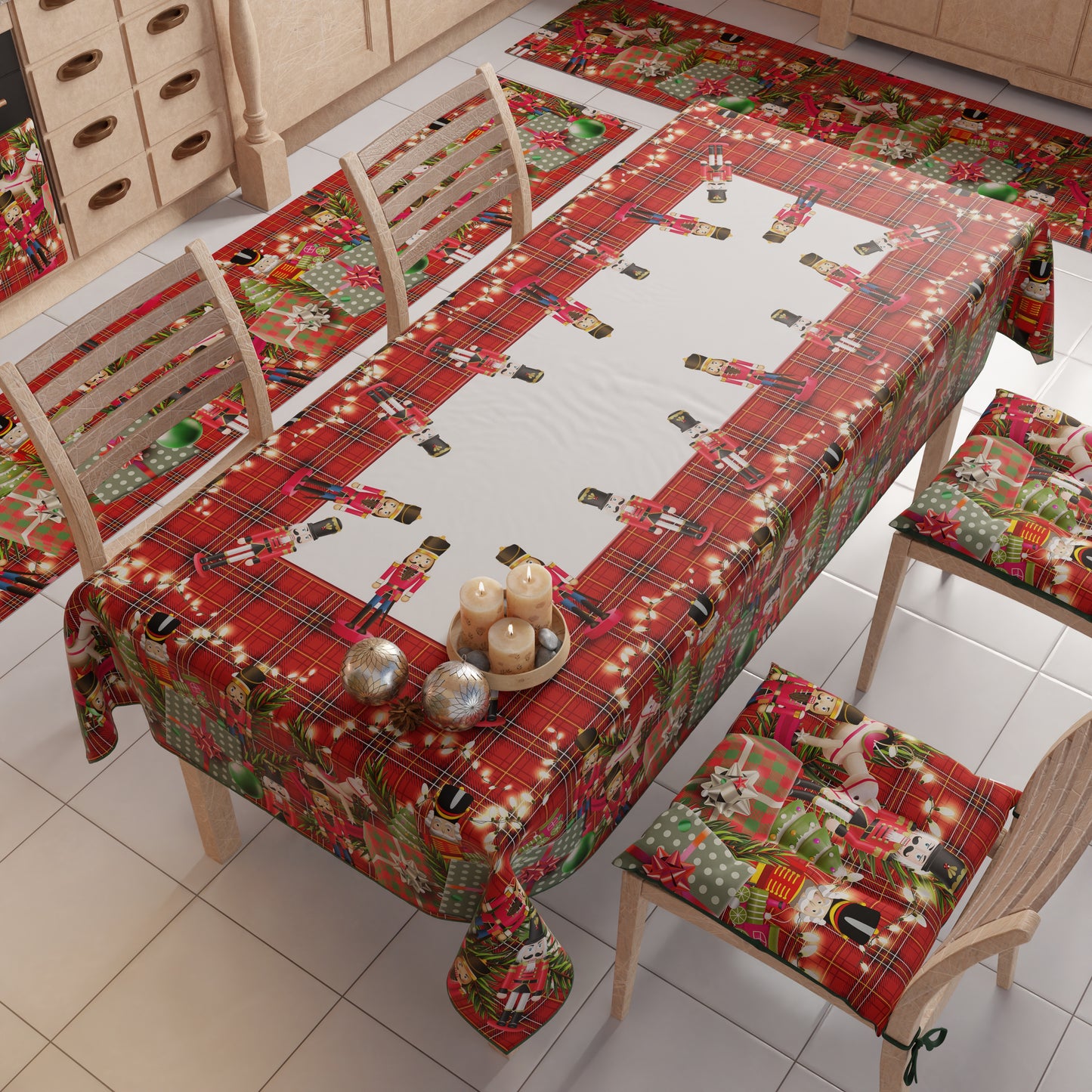 Non-slip Christmas Kitchen Rug, Christmas Runner, Washable Kitchen, Toy Soldiers