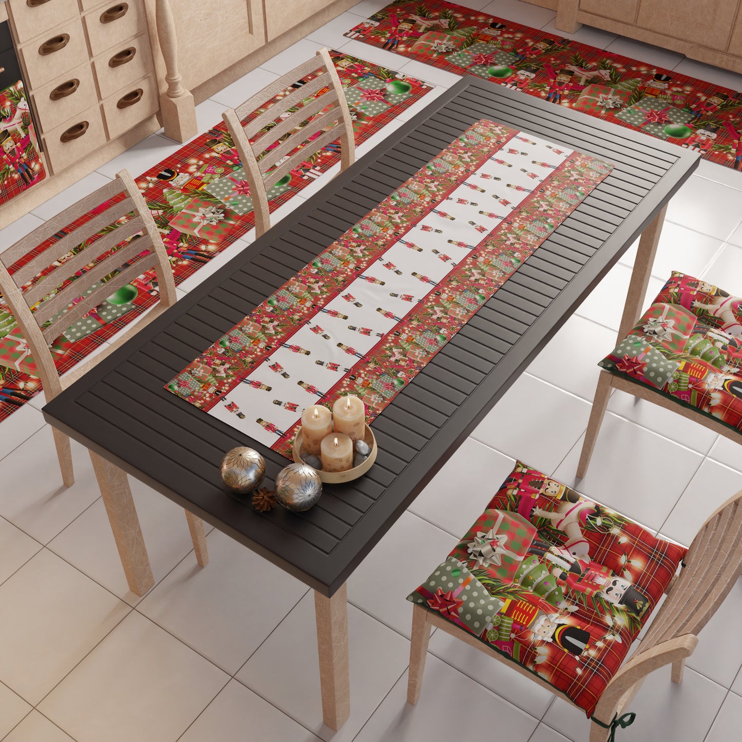 Christmas Table Runner, Christmas Table Runner, Kitchen Soldiers Runner