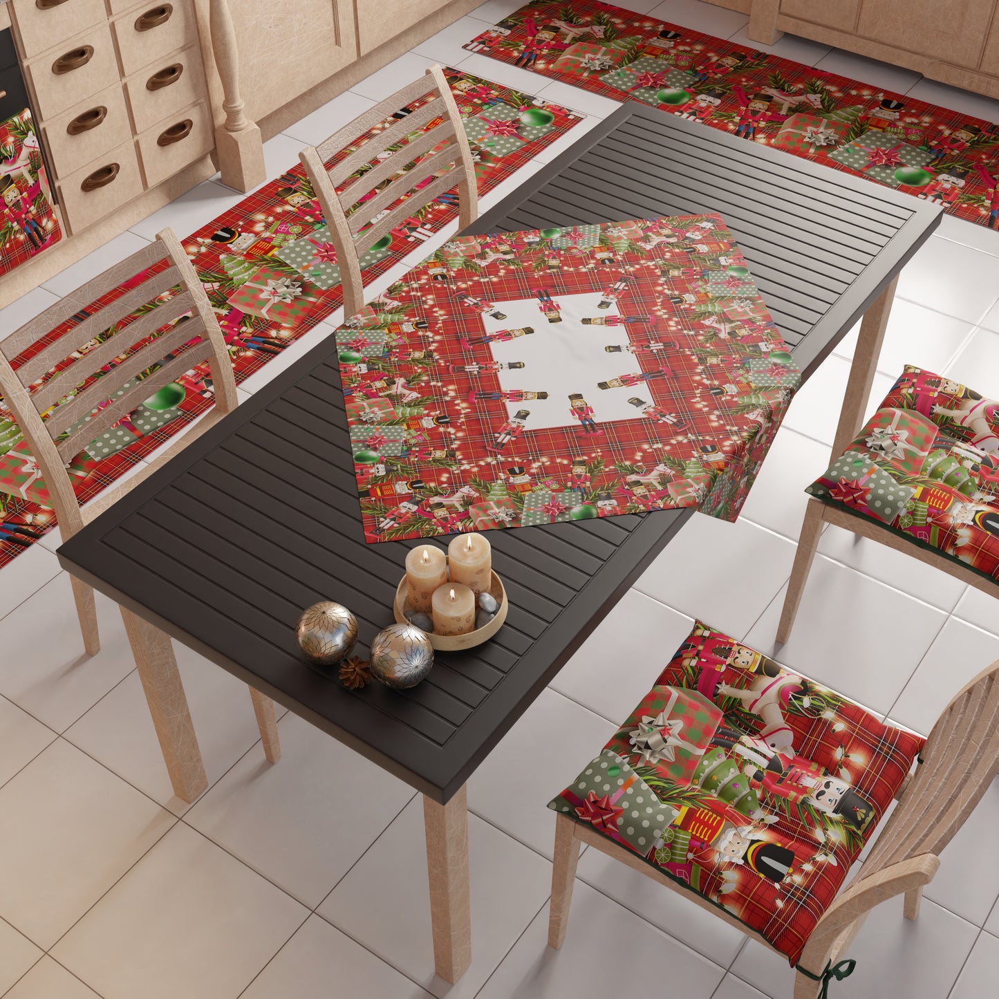 Christmas Centerpiece for Kitchen in Soldatini Digital Print