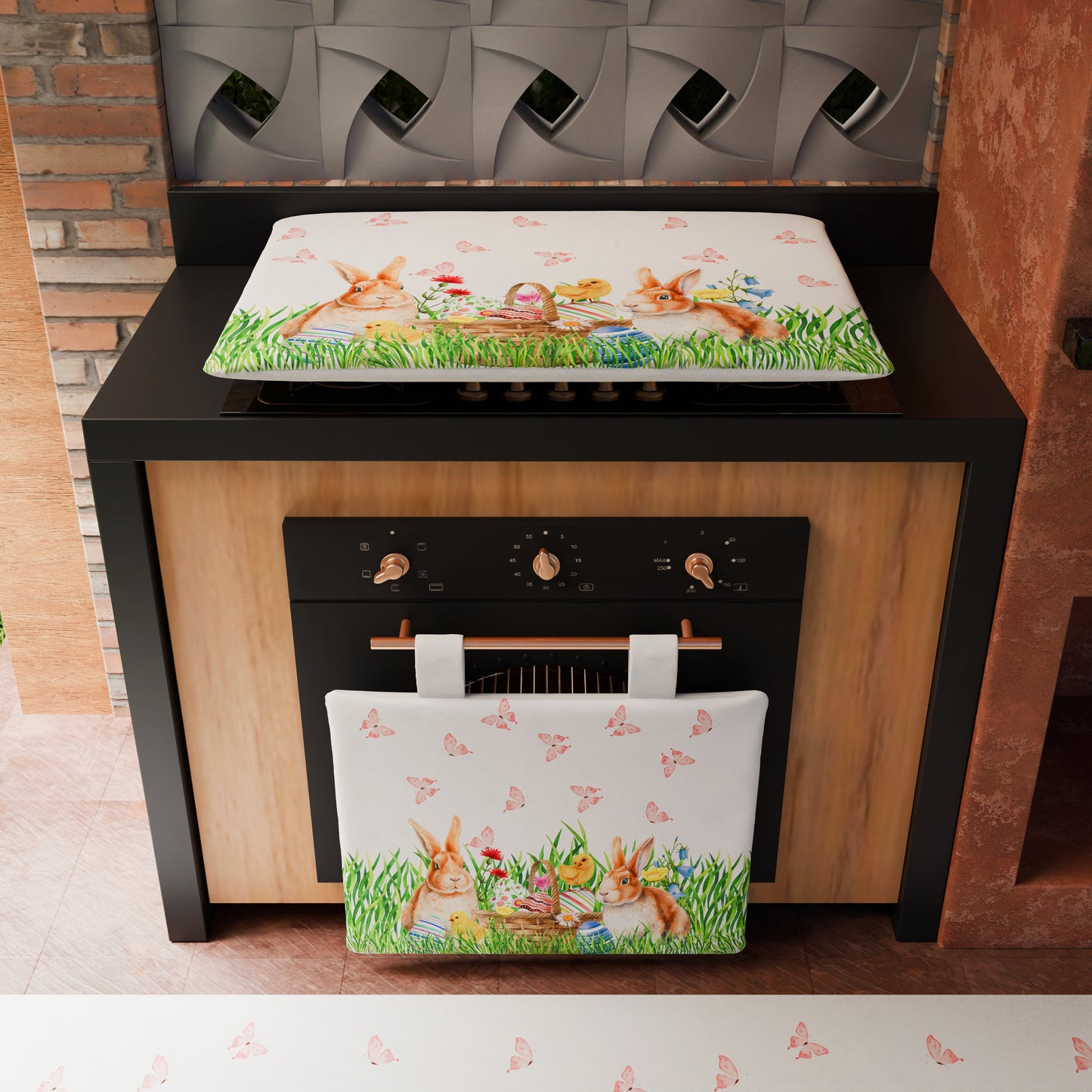 Easter Oven Cover for Kitchen in Digital Print Bunny 1pc