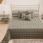 Courtepointe Unie en Velours Terre + Draps assortis et Taie d'oreiller Digitale