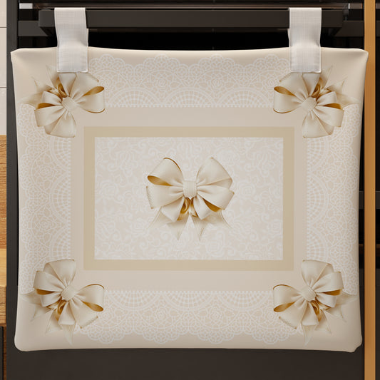 Oven Cover for Kitchen in Digital Print Beige Bow 1pc 40x50cm