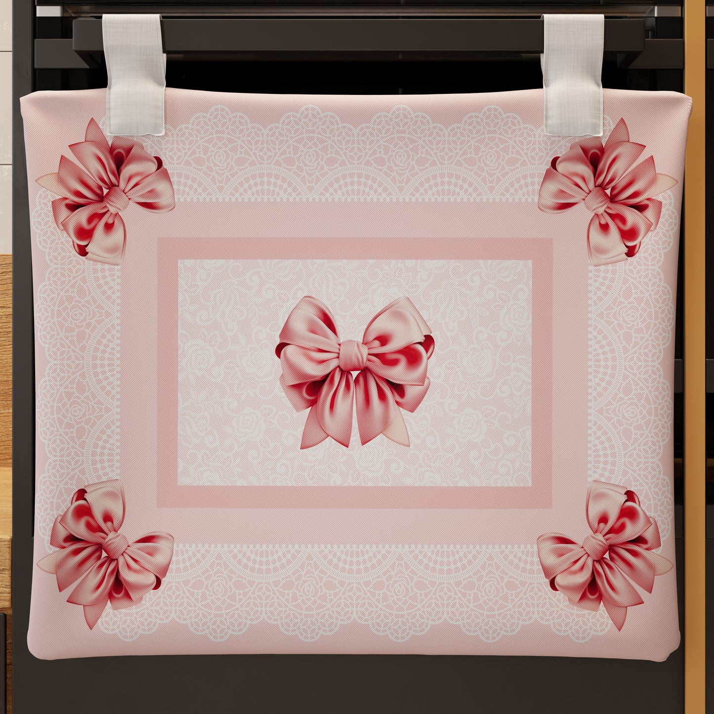 Oven Cover for Kitchen in Digital Print Bow 1pc 40x50cm