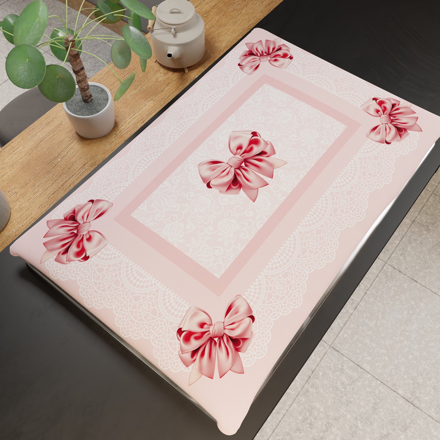 Kitchen Stove Cover in Digital Print Bow 1pc 46x70cm