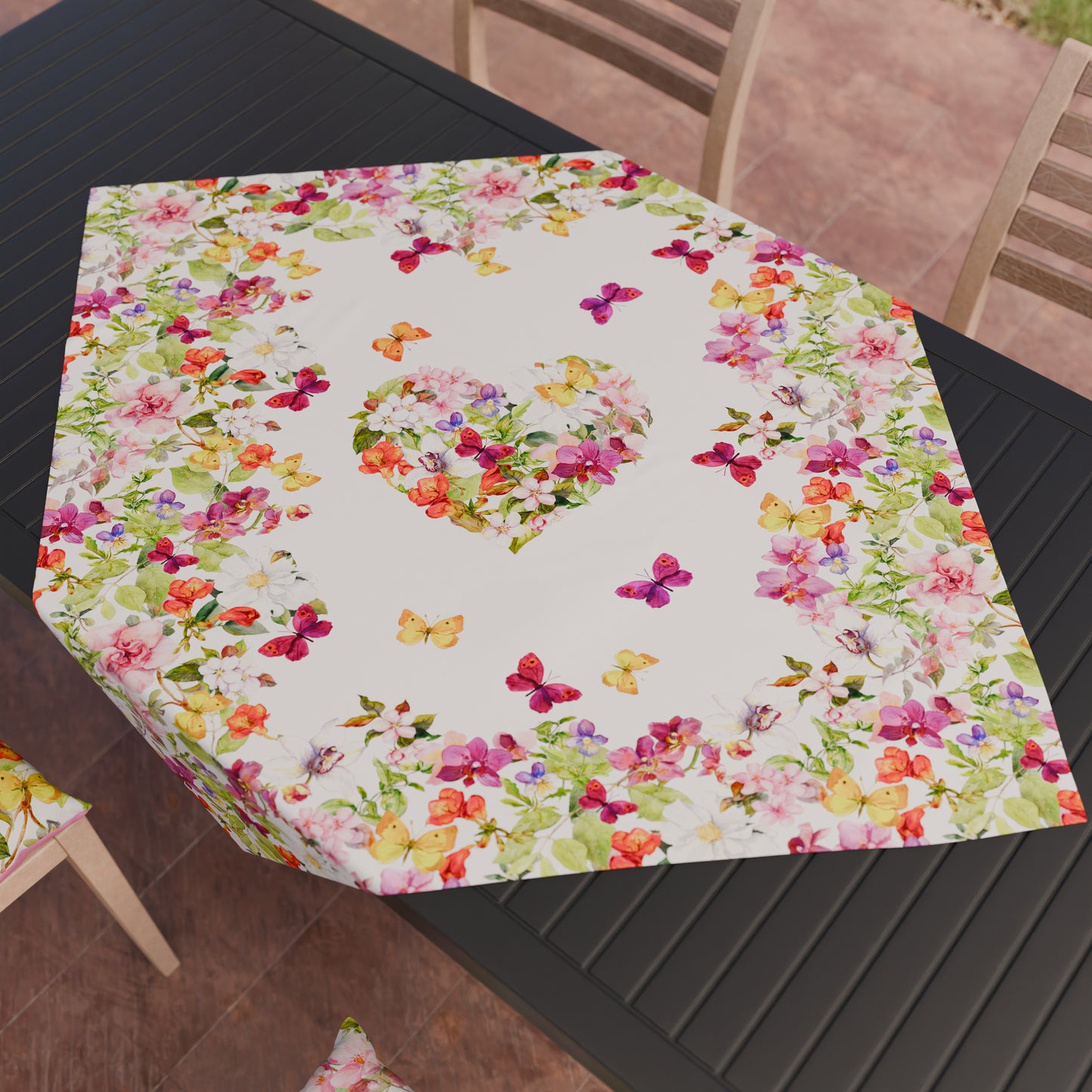 Modern Kitchen Centerpiece in Digital Butterfly Print