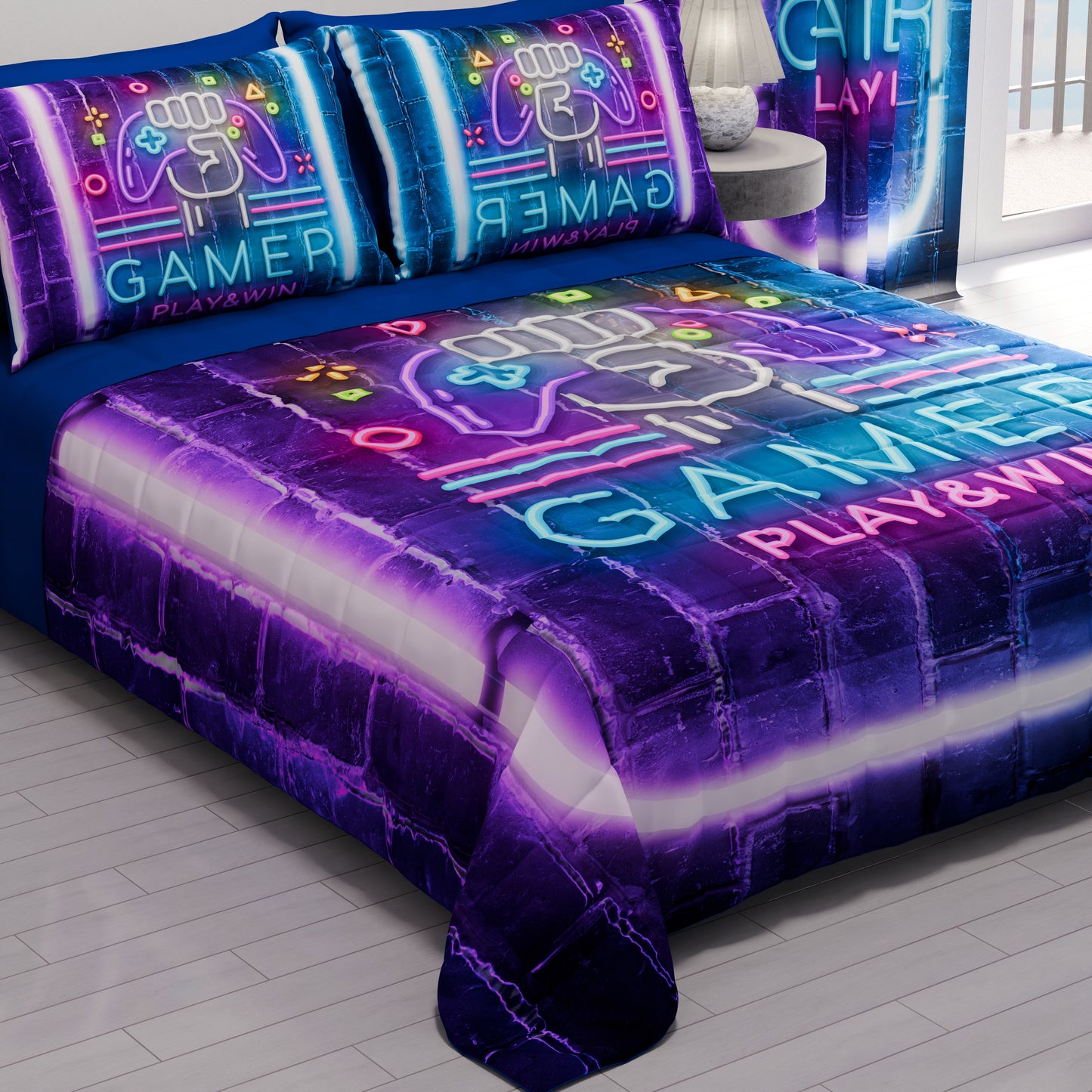 Spring Autumn Quilt Bedspread in Gamer Digital Print