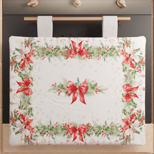 Copriforno Natalizio per Cucina in Stampa Digitale Ghirlanda Natale