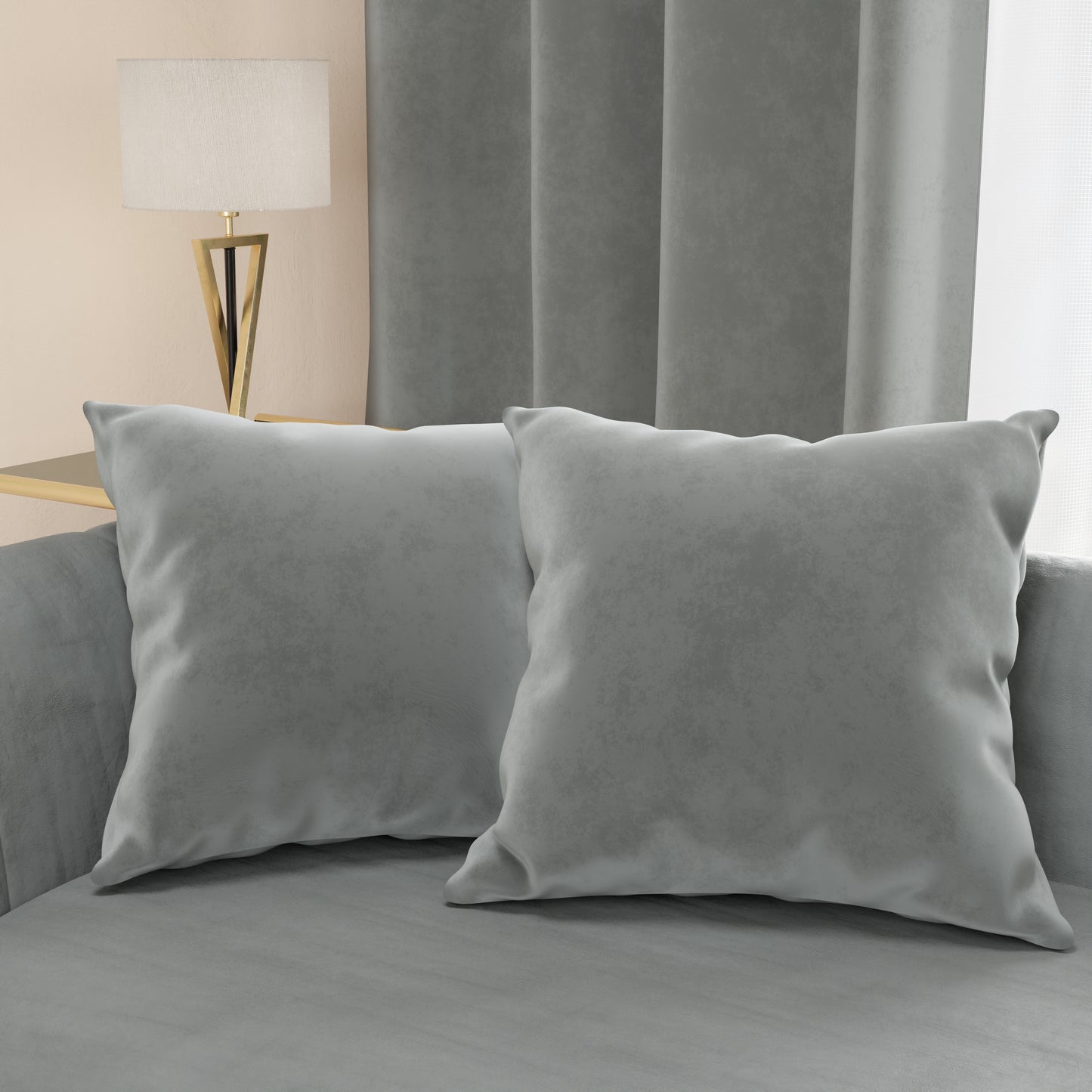Cushions, Sofa Cushion Covers, Furnishing Cushions in Dark Gray Velvet 2pcs