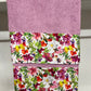 Asciugamano Bagno 1+1 con Balza in Stampa Digitale Farfalle