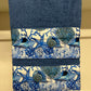 1+1 Bath Towel with Blue Digital Print Ruffle