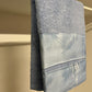Asciugamano Bagno 1+1 con Balza in Stampa Digitale Foglia Celeste