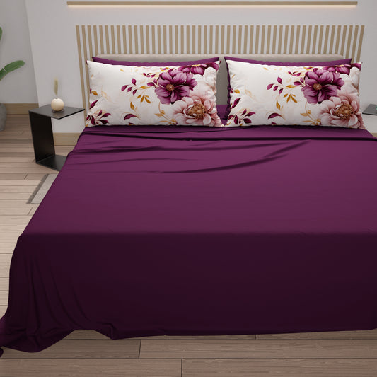 Lenzuola in Cotone, Completo Letto con Federe in Stampa Digitale Dalian