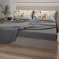 Lenzuola in Cotone, Completo Letto con Federe in Stampa Digitale Flower Ceramic 03 Grigio