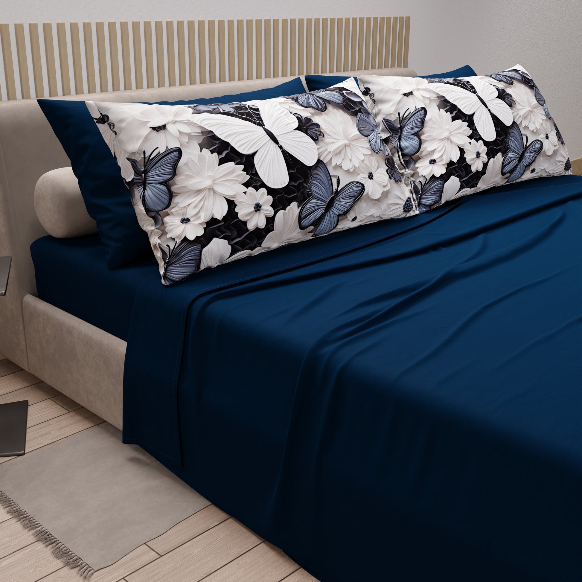 Set di biancheria da letto reversibile con stapa floreale 100% cotone Set di biancheria da letto reversibile con stapa floreale 100% cotone