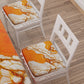 Coprisedia con Elastico Effetto Marmo Arancione | Set 2 o 6 Pz | PETTI