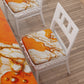 Coprisedia con Elastico Effetto Marmo Arancione | Set 2 o 6 Pz | PETTI