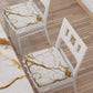 Coprisedia con Elastico Effetto Marmo Bianco | Set 2 o 6 Pz | PETTI
