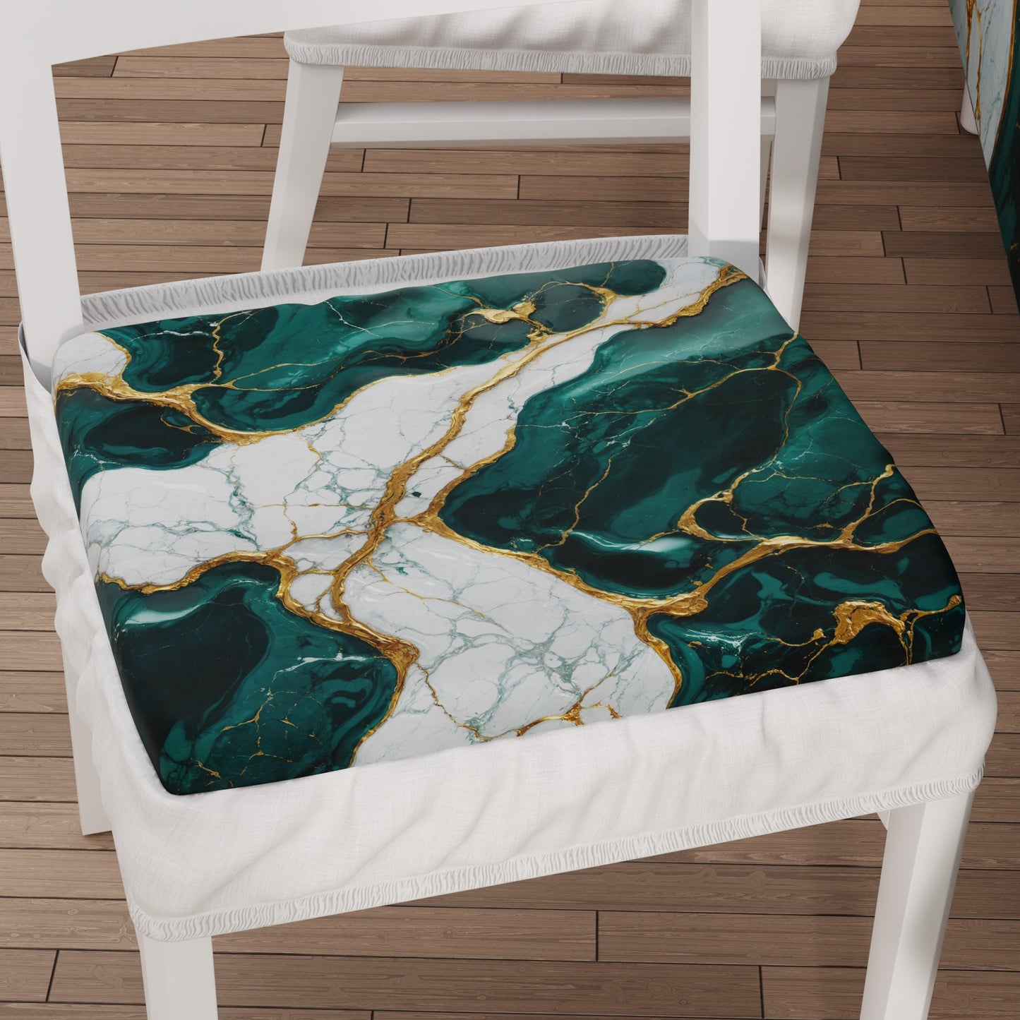 Coprisedia con Elastico Effetto Marmo Ottanio | Set 2 o 6 Pz | PETTI