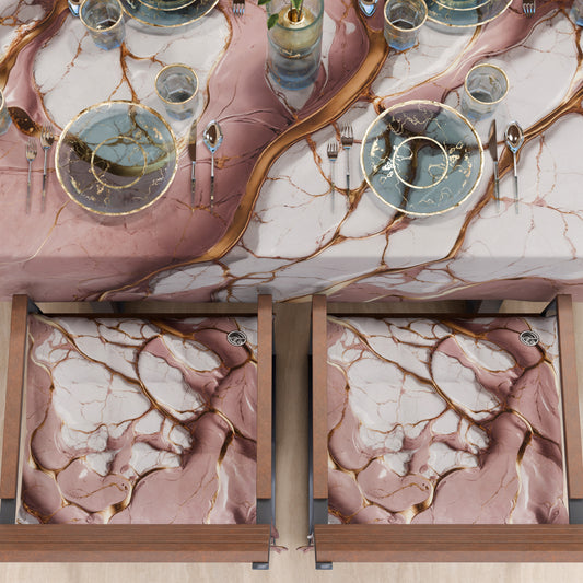 Coussins pour Chaises de Cuisine Élégants Effet Marbre Mauve - MAUVELUXE