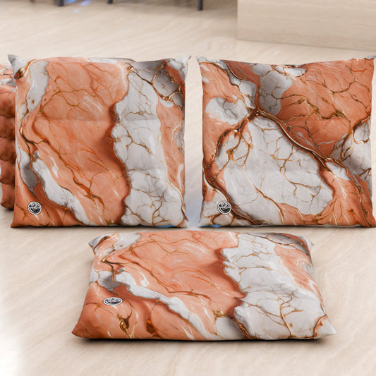 Coussins pour Chaises de Cuisine Élégants Effet Marbre Saumon - ROSESALM
