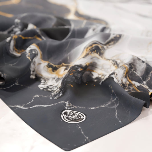 Nappe anti-taches effet marbre élégante gris foncé - SMOKITE