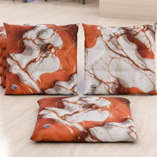 Coussins pour Chaises de Cuisine Élégants Effet Marbre Terre Cuite - TERRARUM