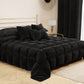 Cushions, Sofa Cushion Covers, Furnishing Cushions in Black Velvet 2pcs