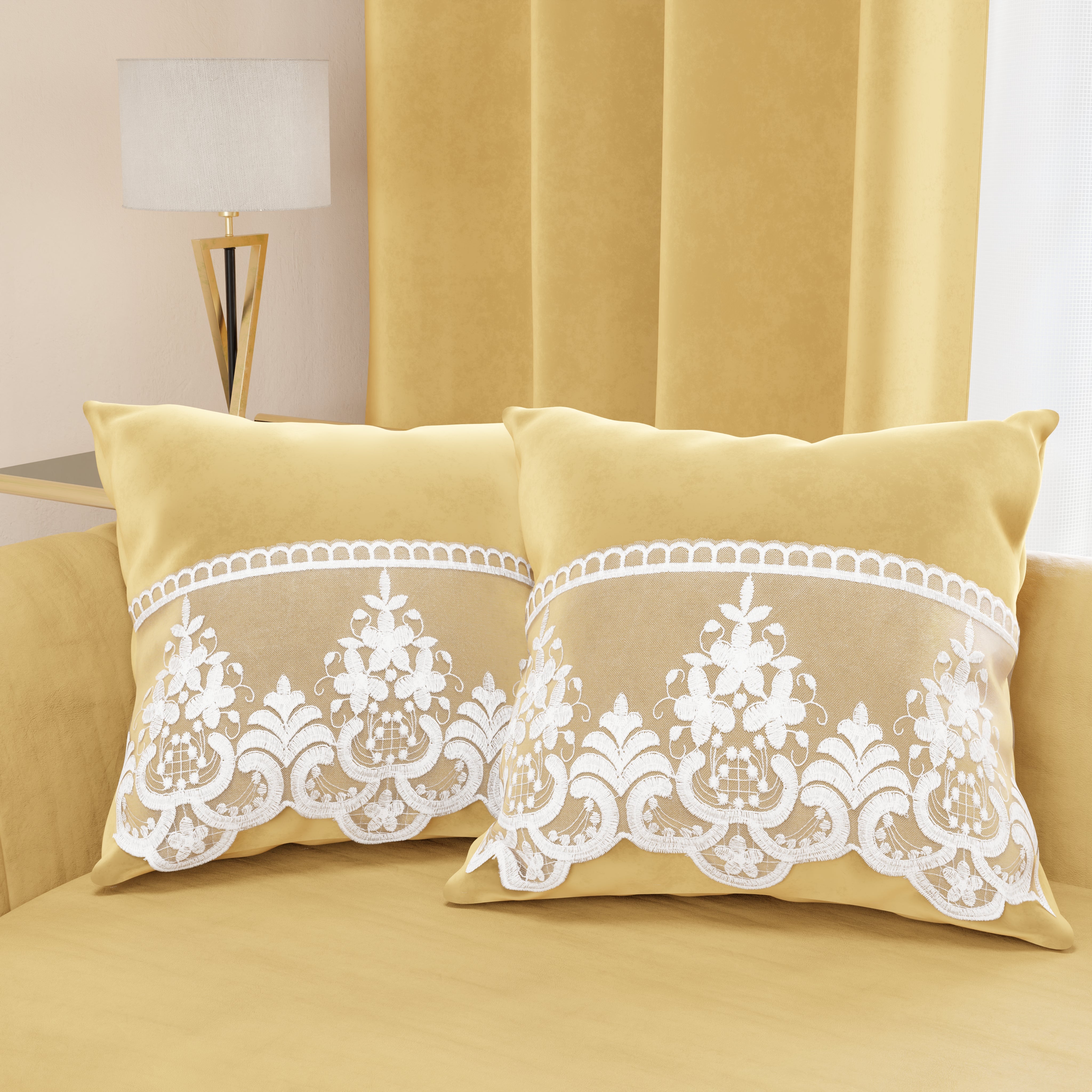 Fodera Cuscino Luxury Royal Stemma – Velluto Beige E Oro, 45x45 Cm, Per Divano E Salotto
