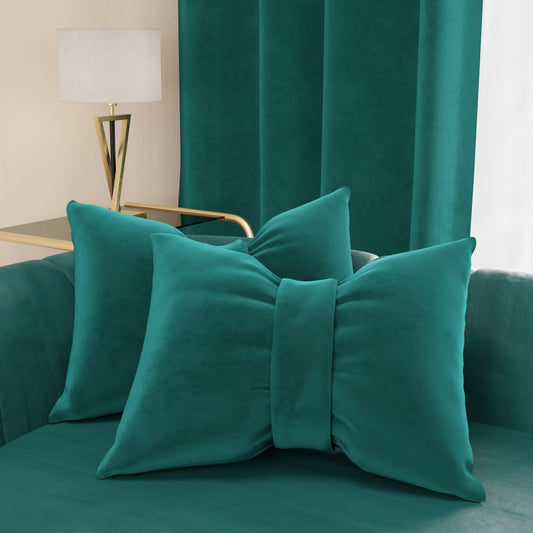 Cuscino Arredo Fiocco in Velluto 40x50 cm, Cuscino divano Ottanio