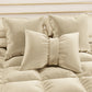 Cuscino Arredo Fiocco in Velluto 40x50 cm, Cuscino divano Panna