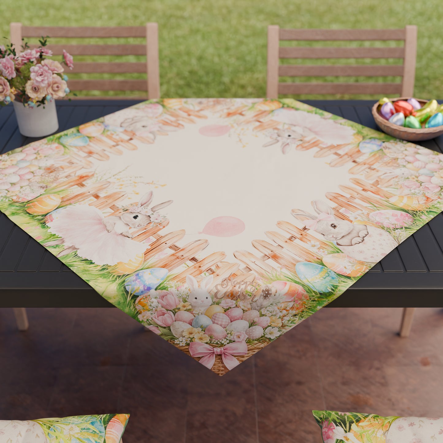 Centrotavola Pasqua per Cucina in Stampa Digitale Tutu Bunny