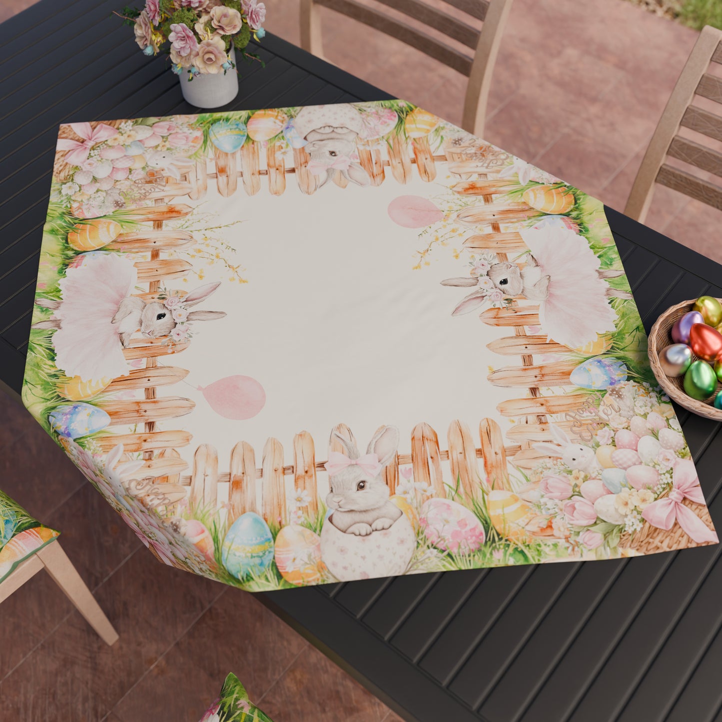 Centrotavola Pasqua per Cucina in Stampa Digitale Tutu Bunny