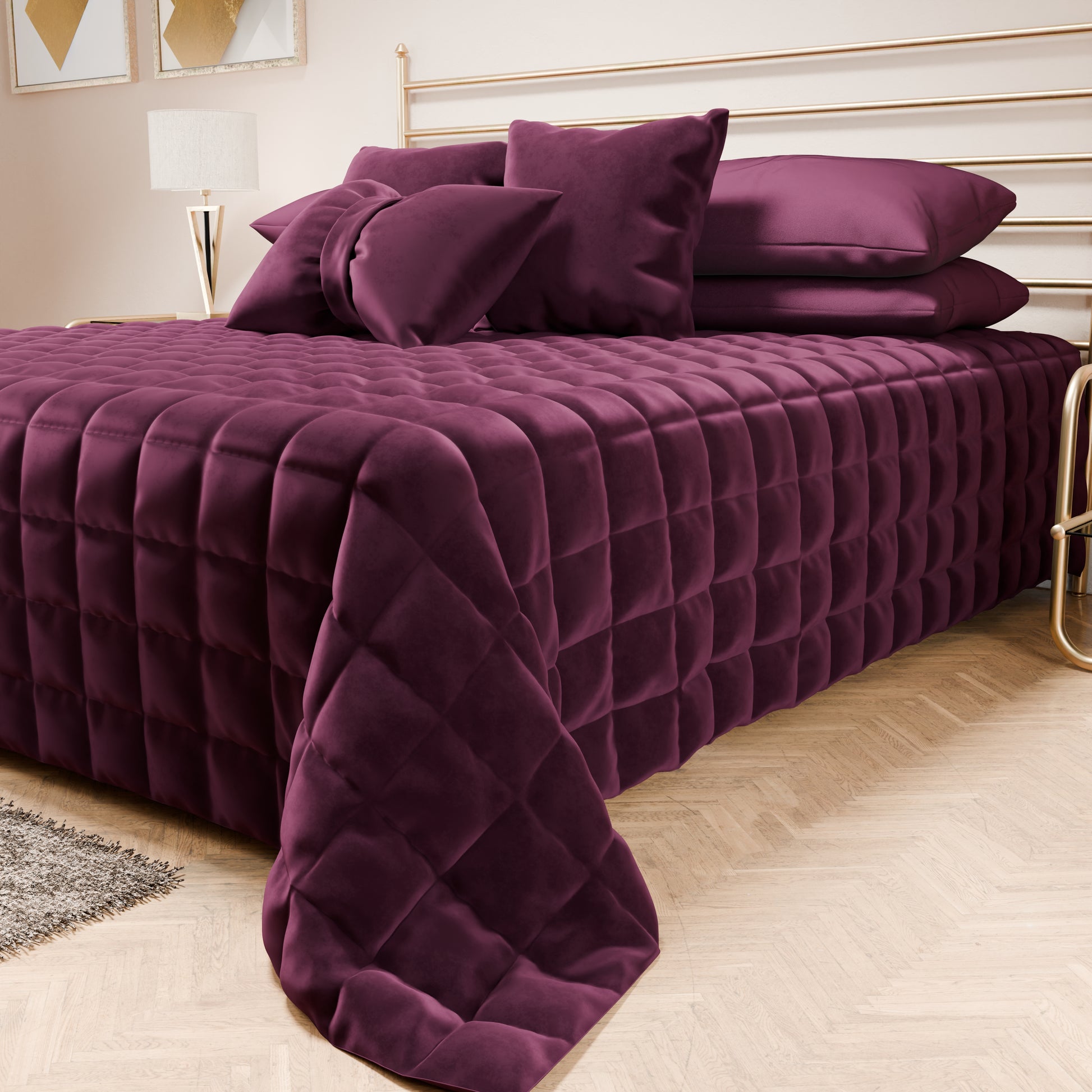 Copriletto Trapuntato Double Face Primaverile - Leggero, Bicolore, Lavabile A 30°, Matrimoniale - Foto 3