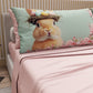 Lenzuola Pasqua in Cotone, Completo Letto con Federe in Stampa Digitale, Coniglietto Cipria