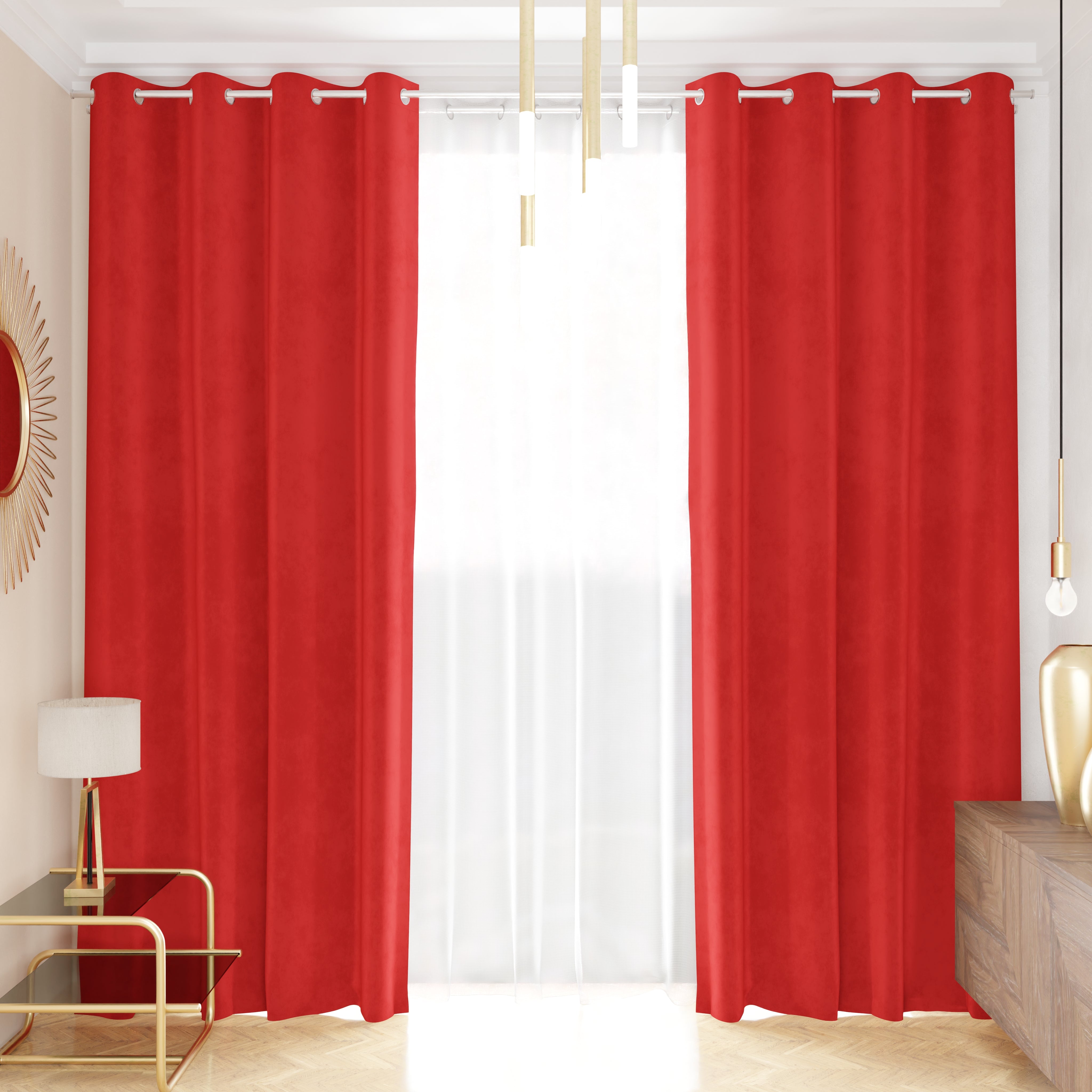 Tenda A Pannello Bestlivings Ellen – Effetto Oscurante, Rosso Camino 140x145cm
