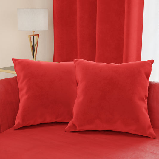 Cuscini Arredo in Velluto 2pz, Cuscini divano Rosso