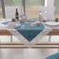 Centrotavola Cucina Elegante Shabby Chic con Pizzo e Fiocchi Blu Avion