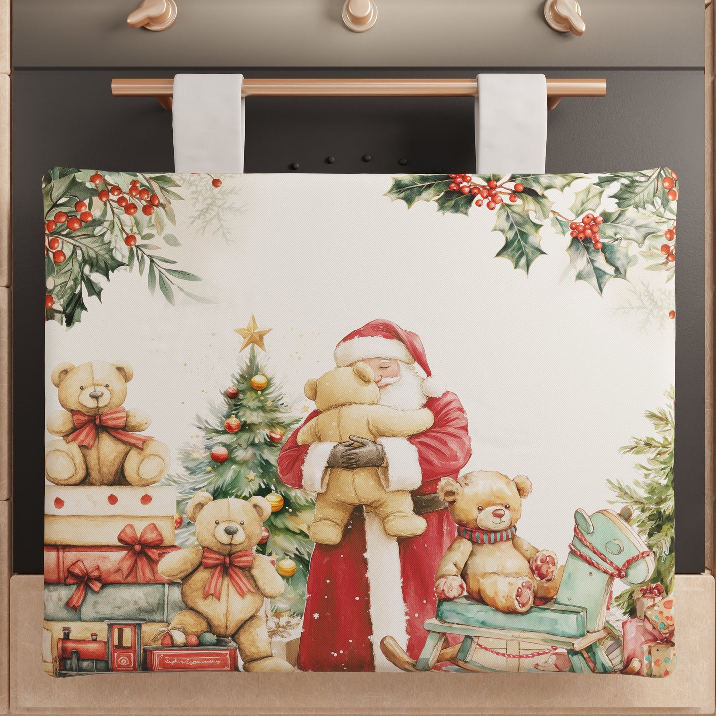 Copriforno Natalizio per Cucina in Stampa Digitale Sweet Santa