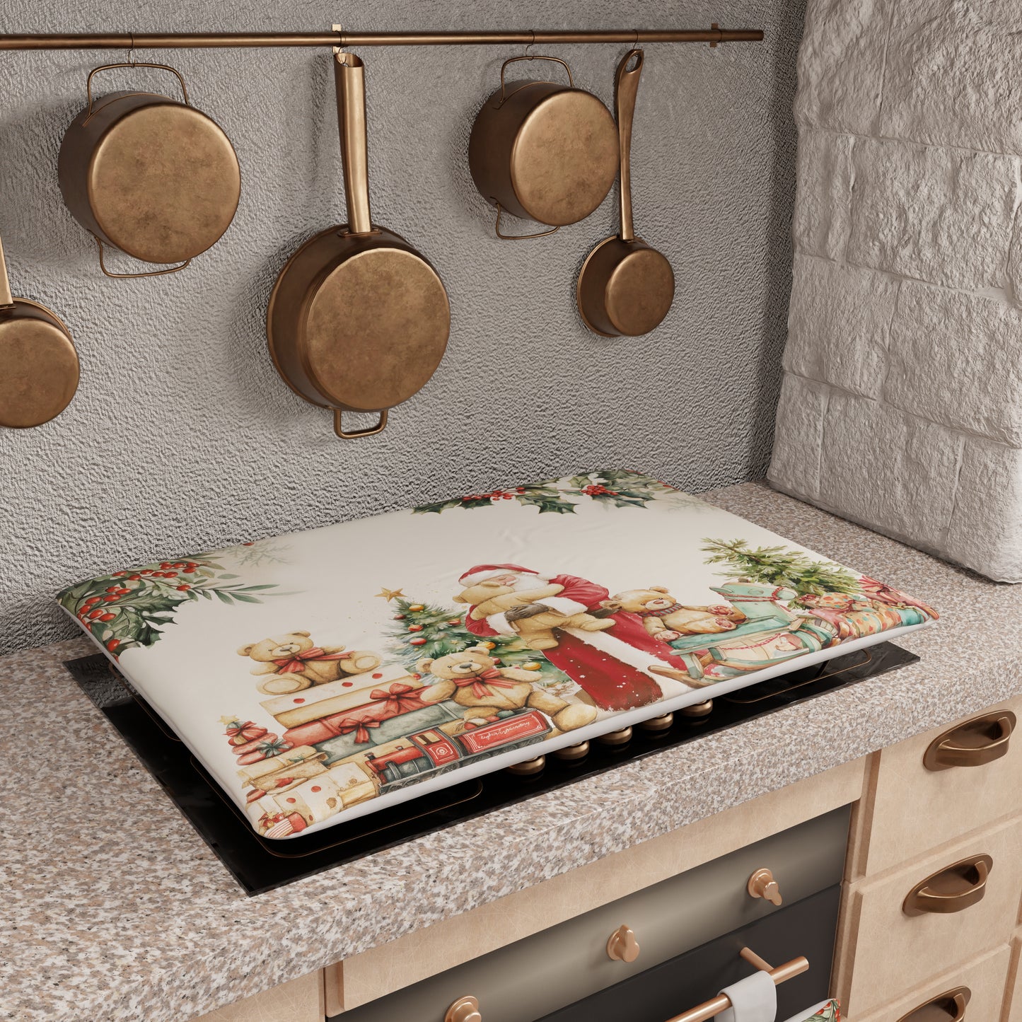 Coprifornello Natalizio Coprifuochi Cucina in Stampa Digitale Sweet Santa