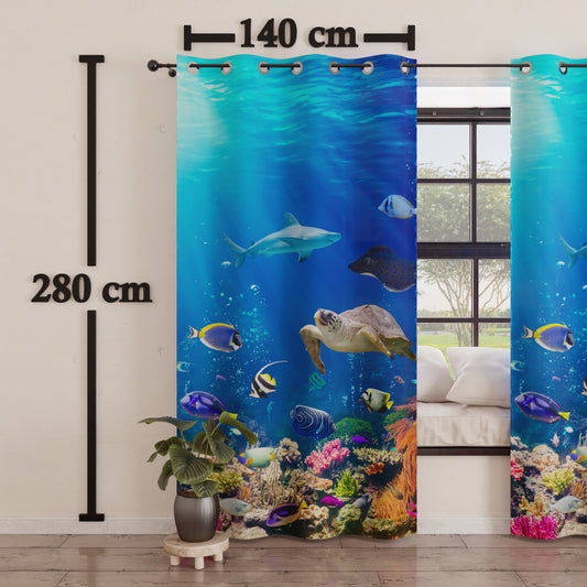 Tenda Arredo da Interno a Pannelli con Anelli Acquario
