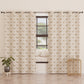 Indoor Furnishing Curtain in Panels with Beige Bow Rings