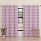 Indoor Furnishing Curtain Panels with Lilac Bow Rings