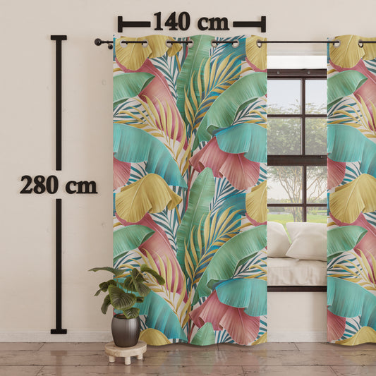 Tenda Arredo da Interno a Pannelli con Anelli Tropical Multicolor