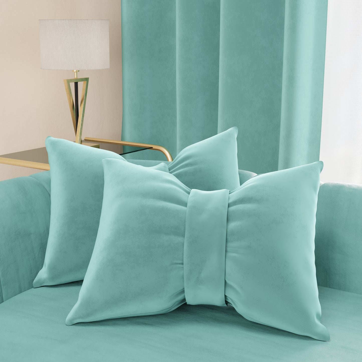 Cuscino Arredo Fiocco in Velluto 40x50 cm, Cuscino divano Tiffany